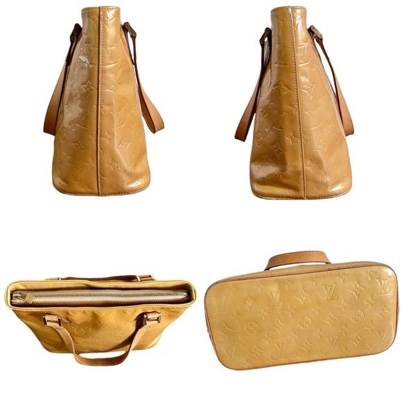 Louis Vuitton • 2pc Set Authentic Yellow Vernis Houston Bag and Trifold Wallet - Picture 4 of 16